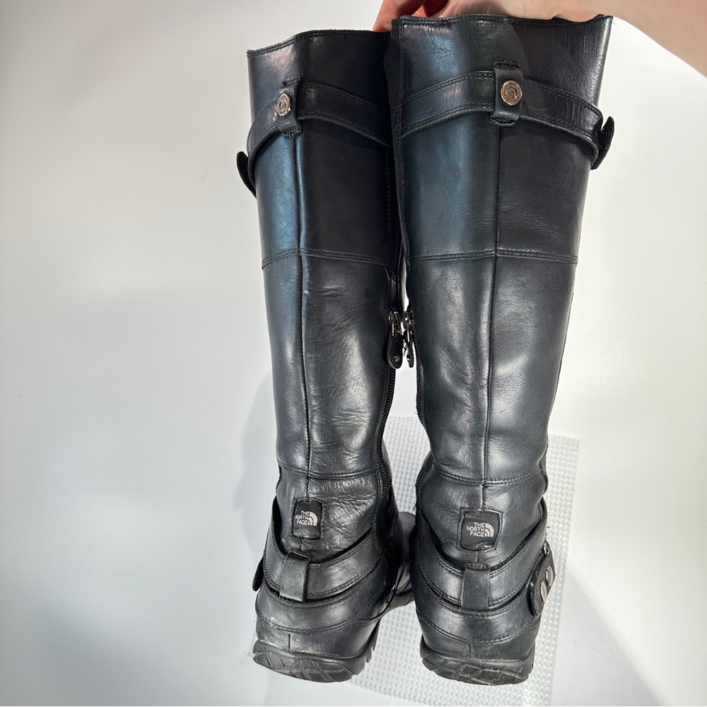 The North Face gorpcore tall leather utility boots women 8 - Picture 4 of 11